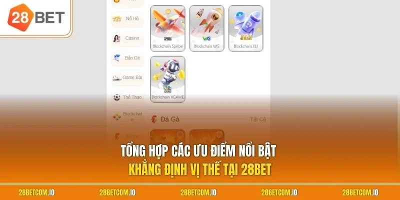 Tổng hợp các ưu điểm nổi bật khẳng định vị thế tại 28BET