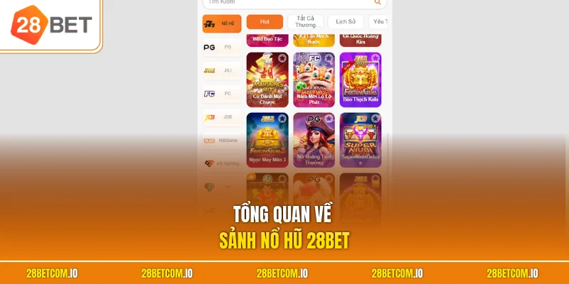 Nổ hũ 28BET 1 Tổng quan về sảnh nổ hũ 28BET